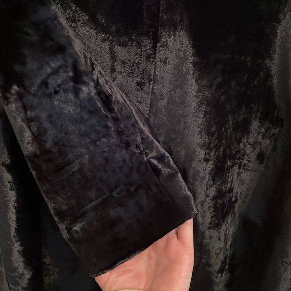 BNWT Zara velvet black tailored suit blazer pant set size XS/S - Picture 5 of 9